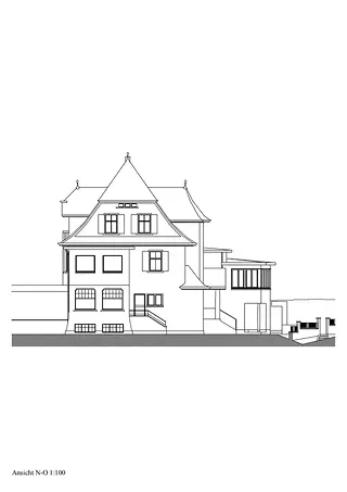 Vue nord-est 1:100