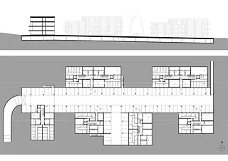 Coupe et plan du sous-sol