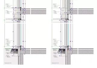 Fassadendetail Vertikalschnitt Sockel
