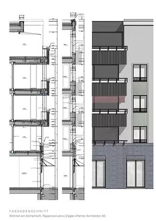 Coupe de la façade