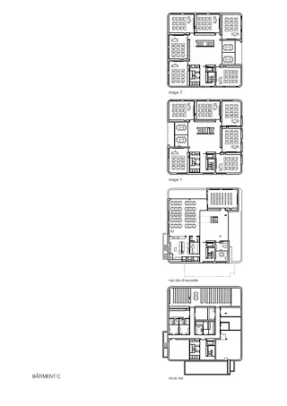 Plans d'étage Bâtiment C