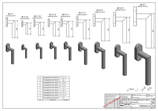 Details Fenstergriffe, Zeichnung: Glutz AG