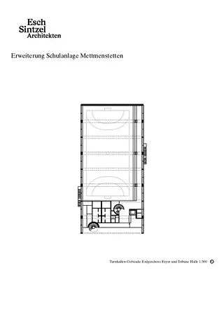 Erdgeschoss Turnhallengebäude