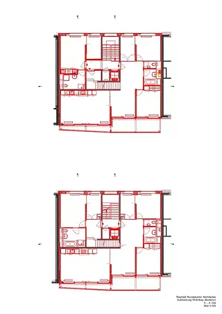 Aufstockung Wohnbau Sécheron Grundrisse 5.-6. OG