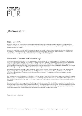 Pressetext 'stromvelo.ch'