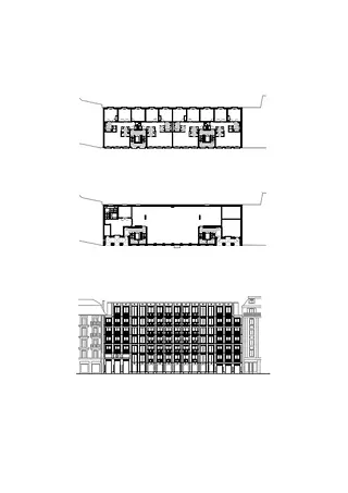 Étage type, Rez-de-chaussée, Façade sud