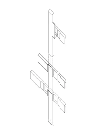 Details, Isometrie Fassadenelementen