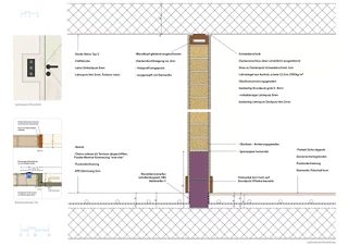 Détail mur en argile