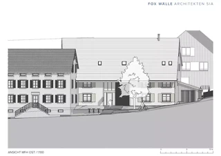 Ostfassade  Mehrfamilienhaus