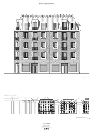 Südfassade / Fassadenabwicklung Süd
