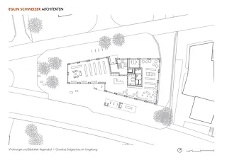 Grundriss Erdgeschoss mit Umgebung