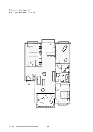 Plan au sol 4 1/2 Appartement