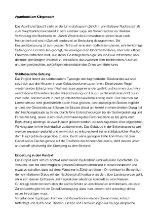 Vollständiger Projektbeschrieb