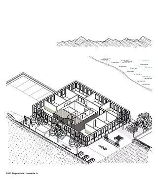 Isométrie Rez-de-chaussée