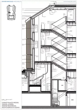 Coupe générale nouveau bâtiment en bois