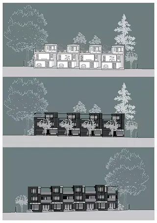 Coupe et façades