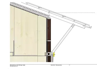 Détail raccord toiture - façade