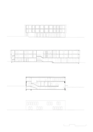 Coupe et élévations