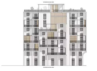 açade sud donnant sur la cour intérieure
