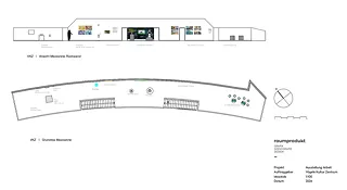 Plan et coupe de la mezzanine