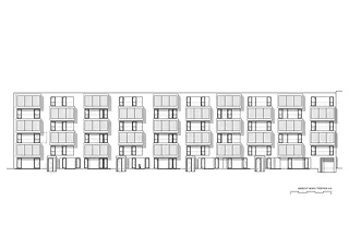 Elevation nord escalier 4-8