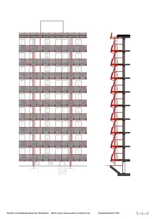 Coupe de façade