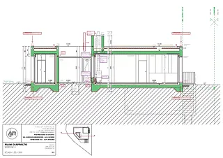 Coupe de la construction