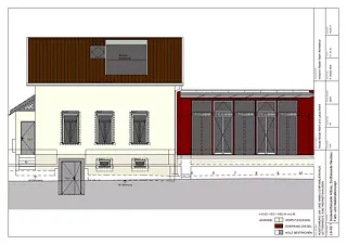 Südwestfassade Altbau 1:50