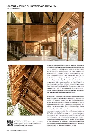 Das Projekt im Arc Award Mag 2022