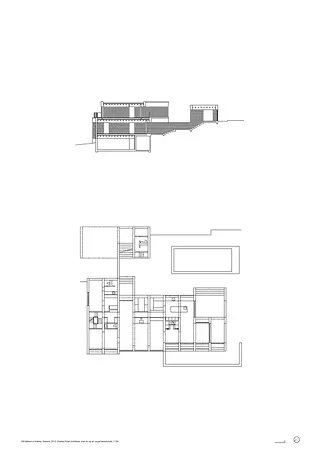 Plan du rez et coupe transversale