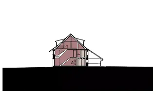 Coupe transversale des escaliers