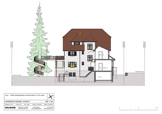 Nordwestfassade Schnitt