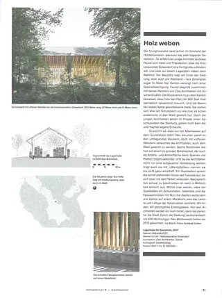 Holz weben