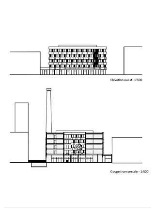 Coupe et élévation