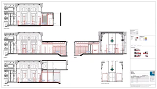 Coupes transversales – rez-de-chaussée