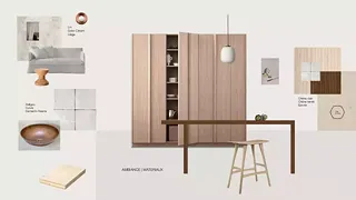 Planche d'ambiance matériaux et style