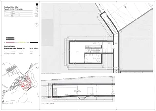 Grundriss Untergeschoss und Zugang Tiefgarage