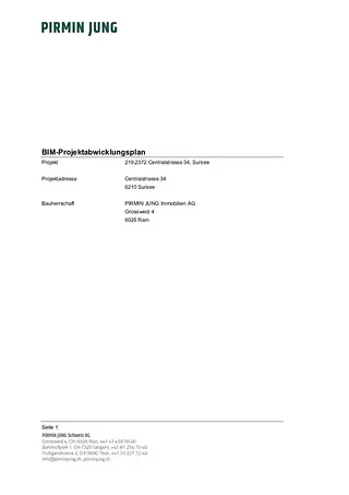BIM Projektentwicklungsplan