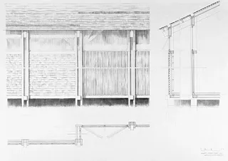 Coupe et vue facade