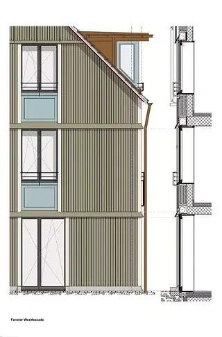 Fenster Westfassade Detail