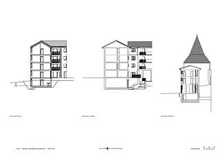 Coupes transversales existant/nouvelle construction