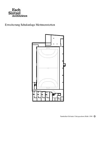 Untergeschoss Turnhallengebäude