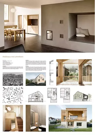 Holzhaus mit Lehmkern Affiche A0