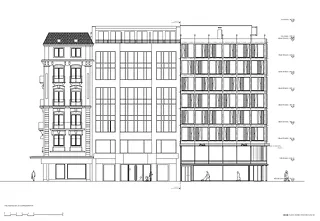 Façade rue de la Confédération