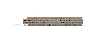 Südfassade mit Jugendherberge