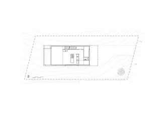 Grundriss EG mit Grundstück 1:100