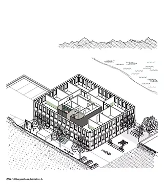 Isometrie 1. Obergeschoss
