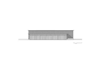 Elévation sud-est -Bâtiment de stockage