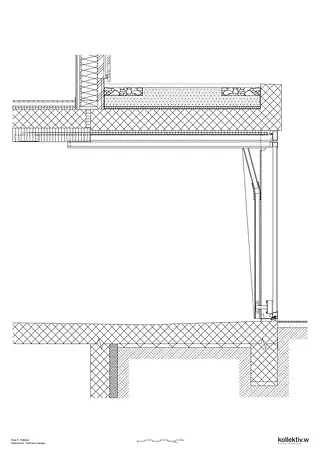 Coupe détail toiture