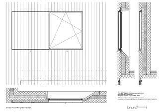 Detailplan Fenster mit Schiebeladen